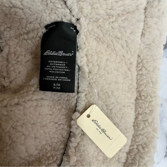 Y2K Eddie Bauer Brown Bucket Astrid Hat Sherpa Lined Cozy Soft Adult Size S/M - Picture 3 of 4